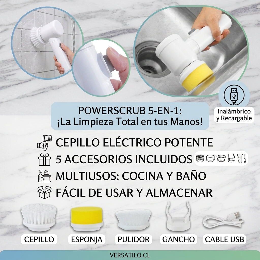 PowerScrub - Elimina la mugre difícil en minutos